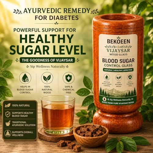 Image of Vijaysar Wood Glass for Diabetes, Lab Certified Approved by Ayurvedic Doctor Vijaysar Herbal Glass for Sugar Control Wood Tumbler 100 ml, Vijay SAR Sugar Balance Wooden Water Glass