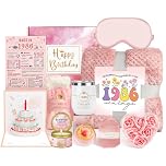 40th Birthday Pamper Gifts for Women, Care Package Get Well Soon Gifts for 40 Years Old Woman, 1986 Birthday Box Relaxing Spa Kit with Tumbler Blanket Poster for Her Mum Wife Friend Sister Coworker