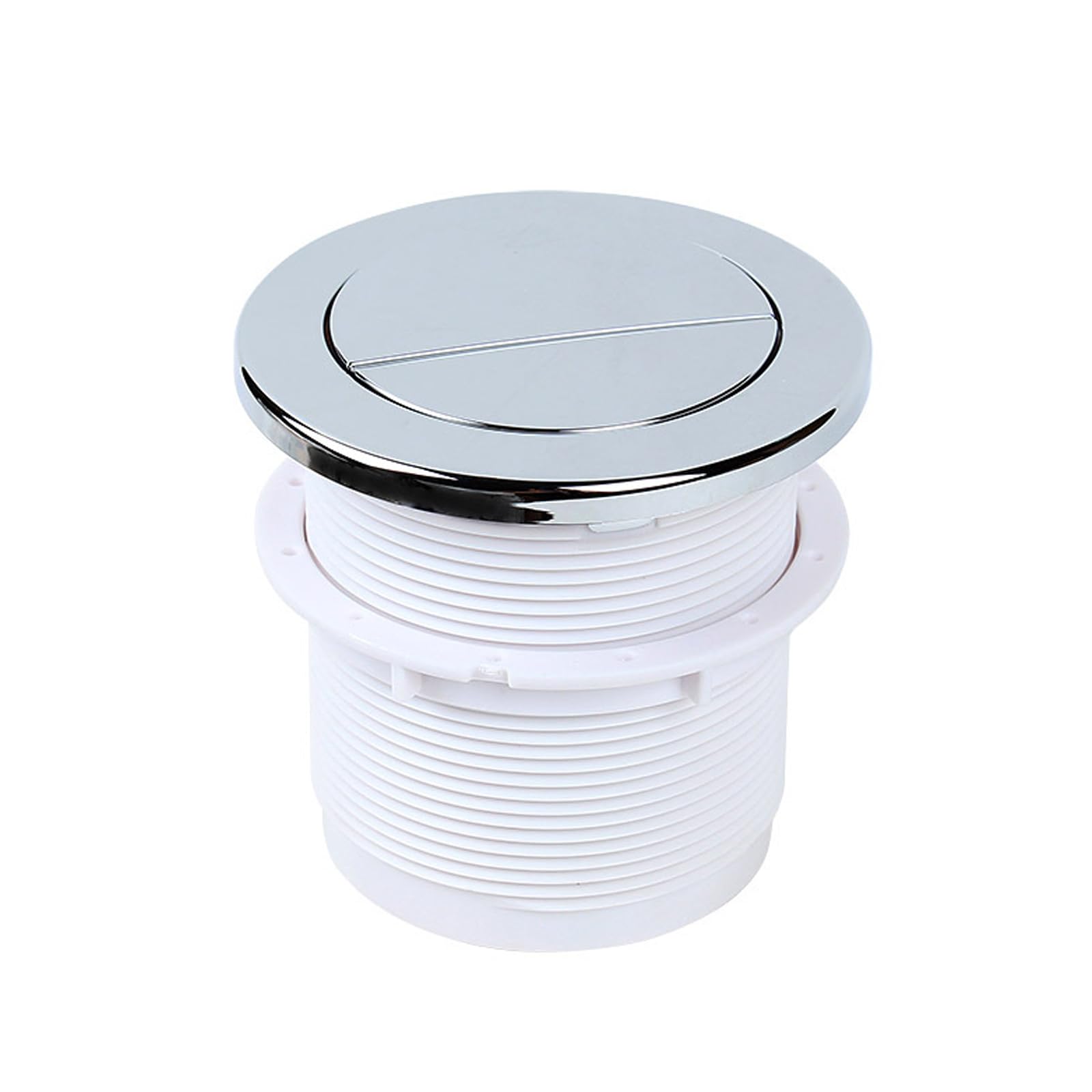 Minglea Silver Plated Automatic Shutoffs Double Drain Valves Pneumatic Button High Flows Toilet Gate Button Abs Copper Toilet Tanks Accessory Industrial Tanks Parts