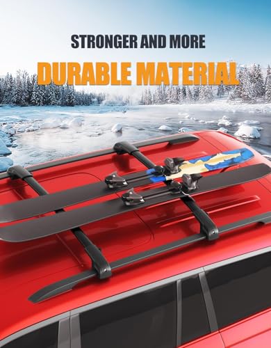 Image of KINGGERI 300lbs Lockable Roof Rack Cross Bars Compatible with Ford Explorer 2011 2012 2013 2014 2015 with Raised Side Rails, Heavy Duty Aluminum Roof Rails Crossbars Luggage Accessories
