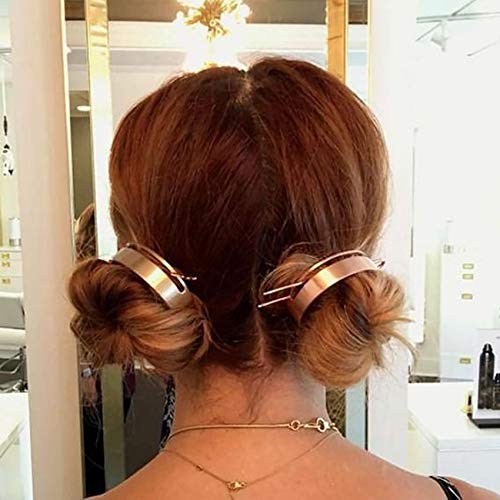 image for Messen 5 Pieces Round Top Hair Pin Hair Cuff Clips High Polished Metal