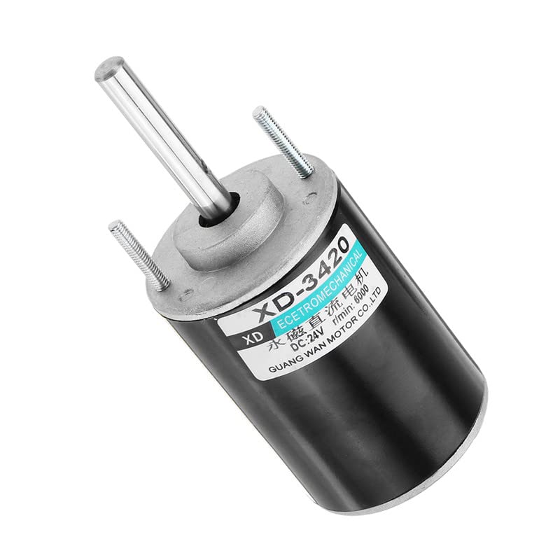Davitu DC Motor - 3420 Motor 24V 6000rpm 30W Permanent Magnet Motor DC Motor 51mm x 71mm With Long Shaft Low Noise