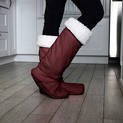 Image of THE COMFY For Your Feet - Soft Sherpa-Lined Slipper Socks As Seen On Shark Tank, Double Layered Non-Skid Sock With Grippers