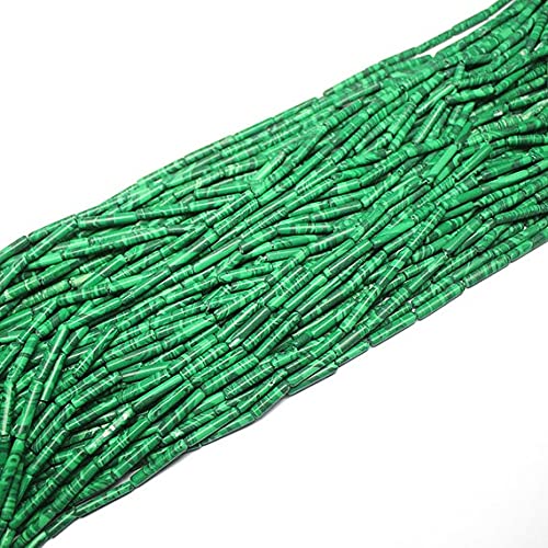 Perles de malachite synthétique en tube LKBEADS pour loisirs créatifs