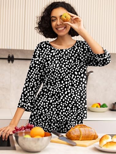 Image of PrinStory Womens Pajama Sets Capri Pjs Soft Lounge Sets XS-4XL