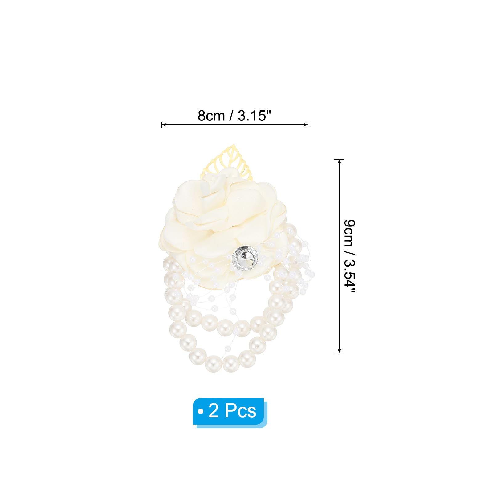 PATIKIL Rose Bridesmaid Wrist Flower - Image 2