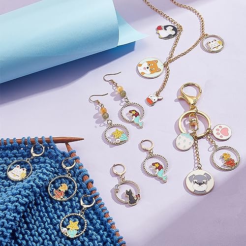 NBEADS 20 Pcs Round Ring with Animal Stitch Markers - Image 4