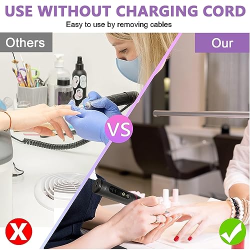 MAYCREATE® Nail Drill Machine with Drill Bit 3 Speeds USB Nail Drill Machine for Acrylic Gel Nail, Salon Nail Drill Machine Portable Manicure Pedicure Drill for Nair Art, DIY... - Image 4