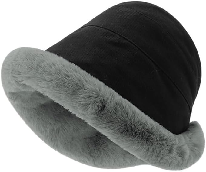 Thickened Plush Hat Female Padded Bucket Cold-Proof Warm Ear Protection
