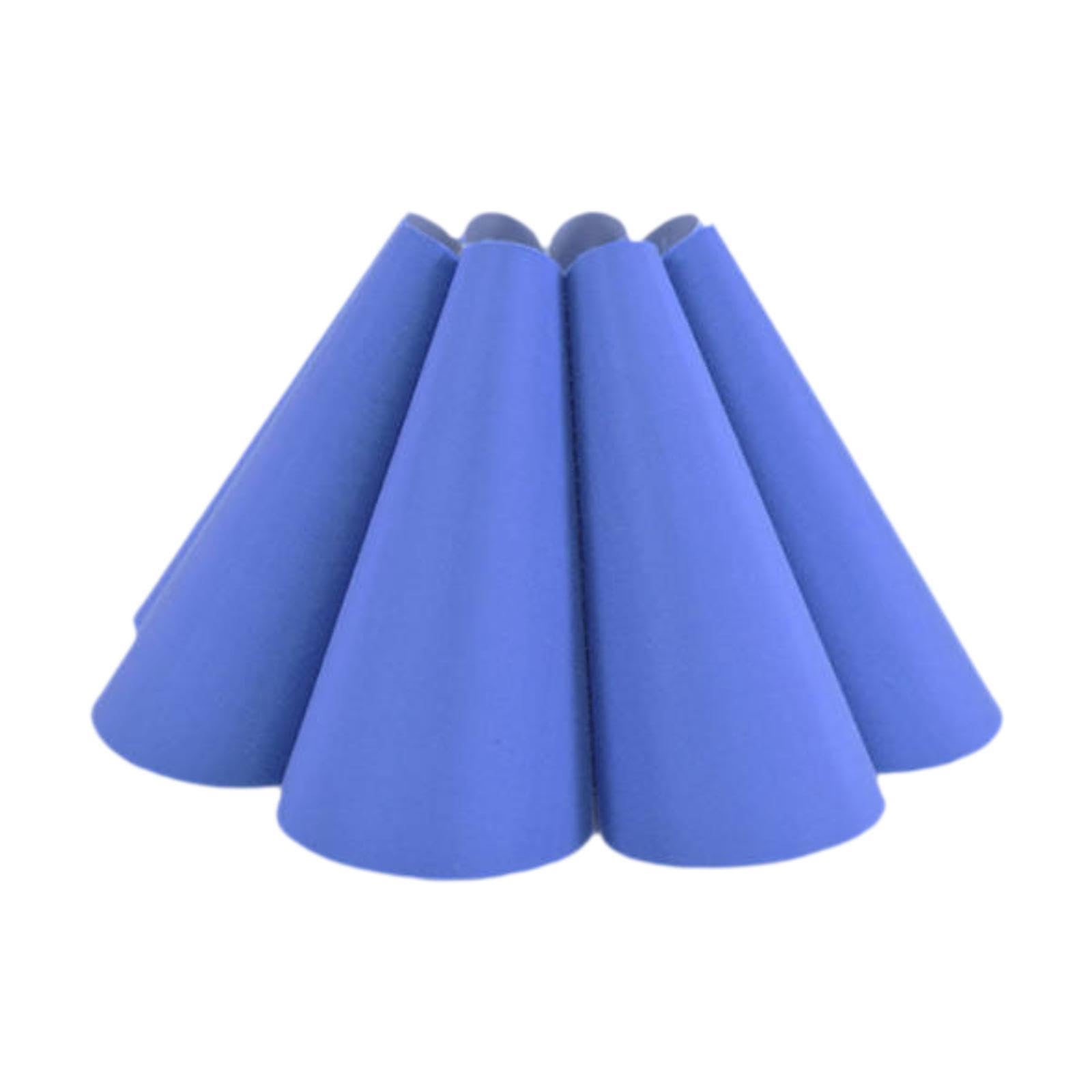Flax Rustic-Chic Cloth Petal Lampshade, Floor Light Cloth Shade, Lamp Cover, Pendant Light Lamp Shade, Chandelier Shade Replacement, Decor for Hotel Home Ceiling Dining Room (Blue) — image 1