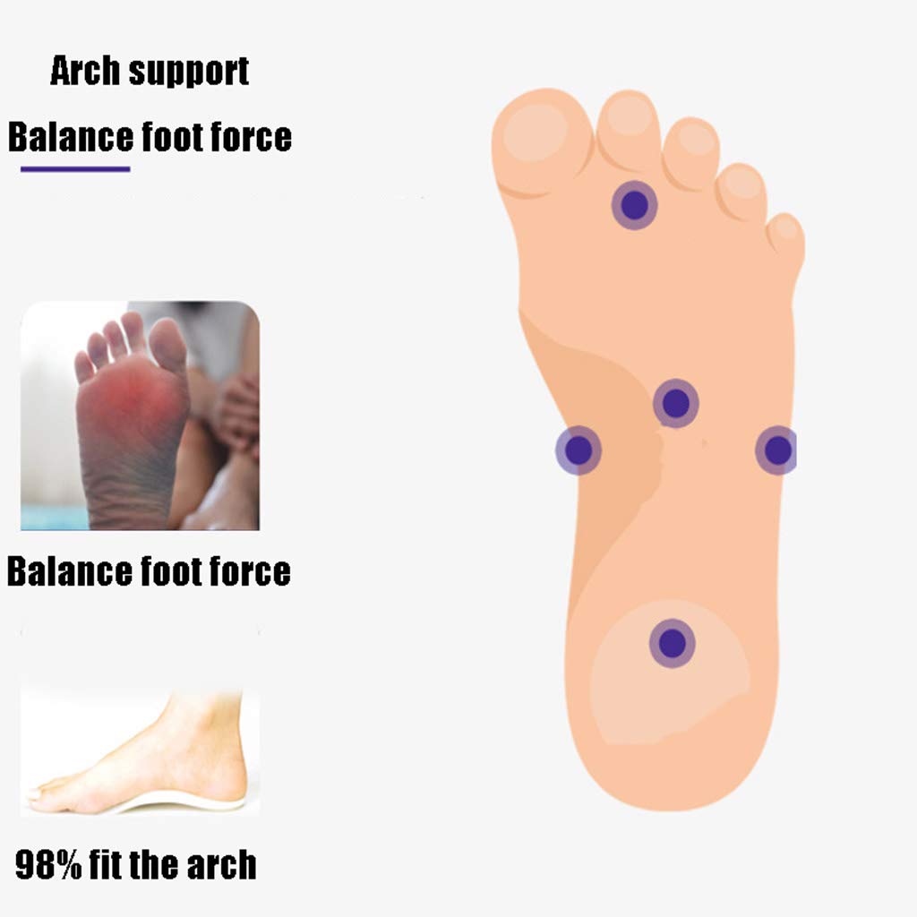 GZD Alta Ayuda de Arco de Las Plantillas del Zapato, Zapatos ortopédicos Plantillas Fascitis Plantar y pies Planos Alivio del Dolor Arco Reducir la Fatiga Muscular para Hombres y Mujeres,37