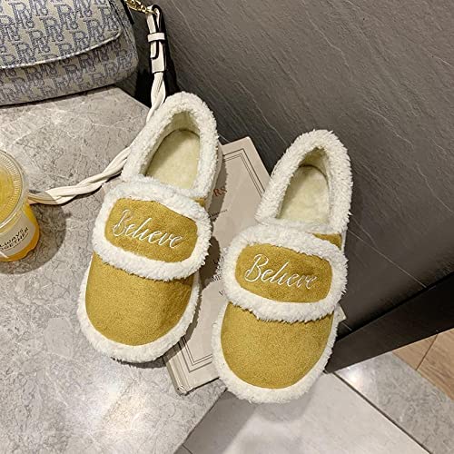 Lightweight House Shoes,Thick-Soled Comfortable Confinement Shoes, Postpartum Package and Maternity Shoes-Yellow_40,House Shoes Indoor