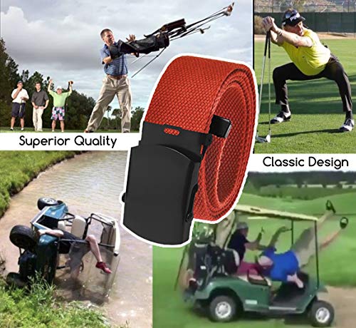 Build A Belt Men's Classic Black Slider 1.5" Wide Buckle with Canvas Web Belt4