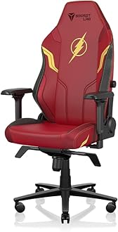 Titan Evo Flash Gaming Chair - Reclining - Ergonomic & Comfortable Computer Chair with 4D Armrests - Magnetic Head Pillow & 4-Way Lumbar Support - Red - Leatherette