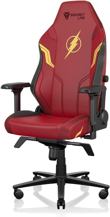 Secretlab Titan Evo Flash Gaming Chair - Reclining - Ergonomic & Heavy Duty Computer Chair with 4D Armrests - Magnetic Head Pillow & Lumbar Support - Big and Tall Up to 395 lbs - Red - Leatherette