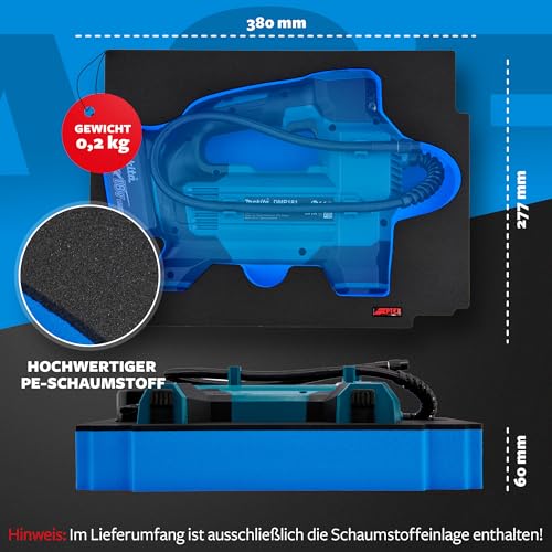 APTEX Schaumeinlage passend für Makita Akku-Kompressor DMP 181 für MakPac Gr. 2-3