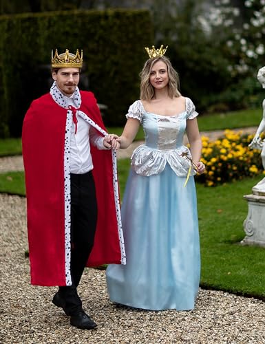 Boland 61591 - Krone Amy, 1 Stück, Größe ca. 9 cm, Gold mit Gummiband, aus glänzendem Kunststoff, Klettverschluss, Prinzessin, Prinz, Königin, König, Accessoire, Verkleidung, Karneval, Kostüm, Märchen