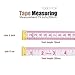 Tape Measure Body Measuring Tape, 79 Inch Soft Fabric Measuring Tape for Sewing Cloth Measurement, Double Scale Tailor Ruler for Weight Loss Medical Measurement Nursing Craft(5 Pack)