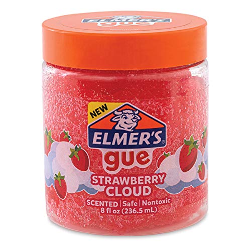 Elmer's GUE Premade Slime, Strawberry Cloud Slime, Scented, 2 Count