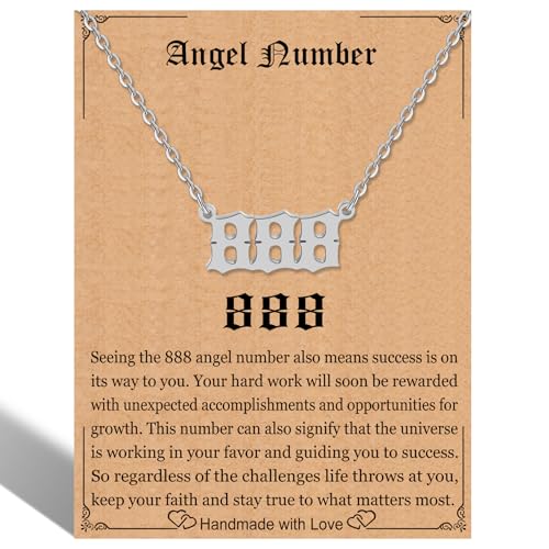 Collier chiffre des anges 888 argent anti-ternissement pour sublimer les peaux sensibles