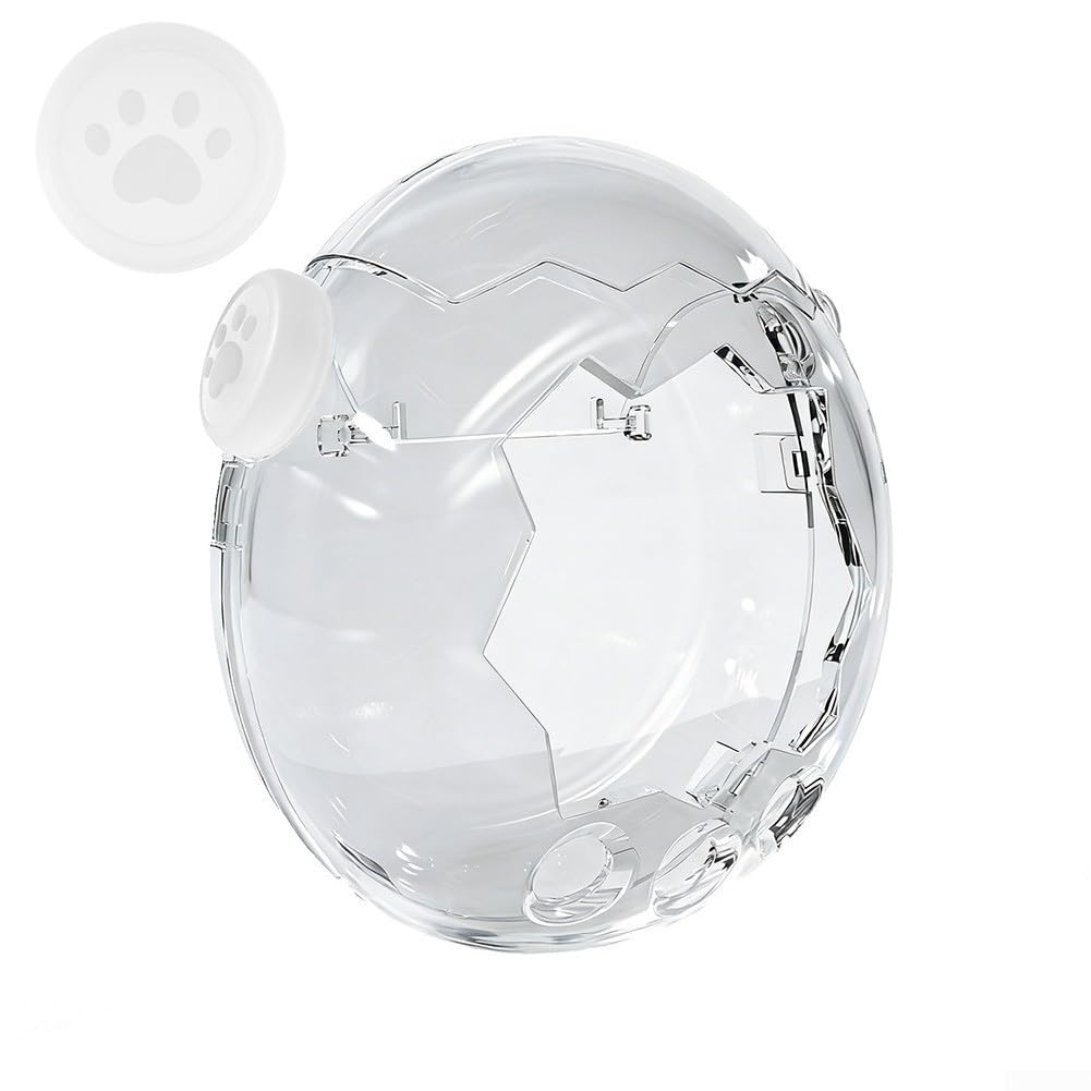 HaloModora Clear Protective Case for Tamagotchi Paradise, Colorful PC Shell with Keycaps, Scratch Resistant Cover, Compact Travel Fit (Transparent)