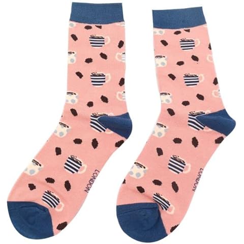 MISS SPARROW Ladies Coffee Shop Socks Breathable Bamboo Mix One Pair Size 4 to 7 Cover