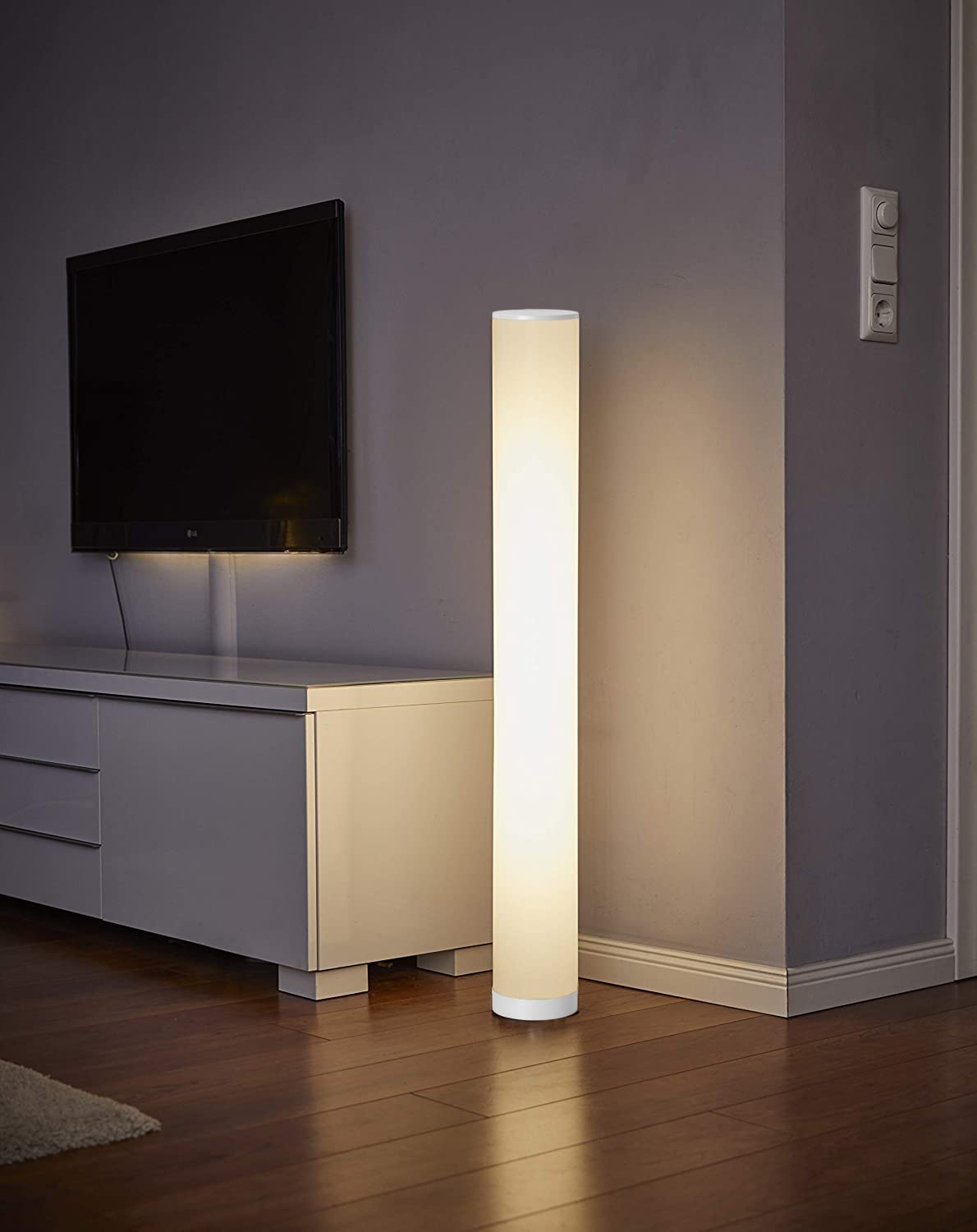 Northpoint LED DIY Lichtsäule Stehlampe Standleuchte Stehleuchte zum Aufbauen Glatt ca. 103 cm hoch dimmbar Farbwechsel mit Fernbedienung
