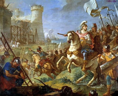Impression d'art Toile Charles Natoire Siège de l'Arles Décoration Murale 60x90