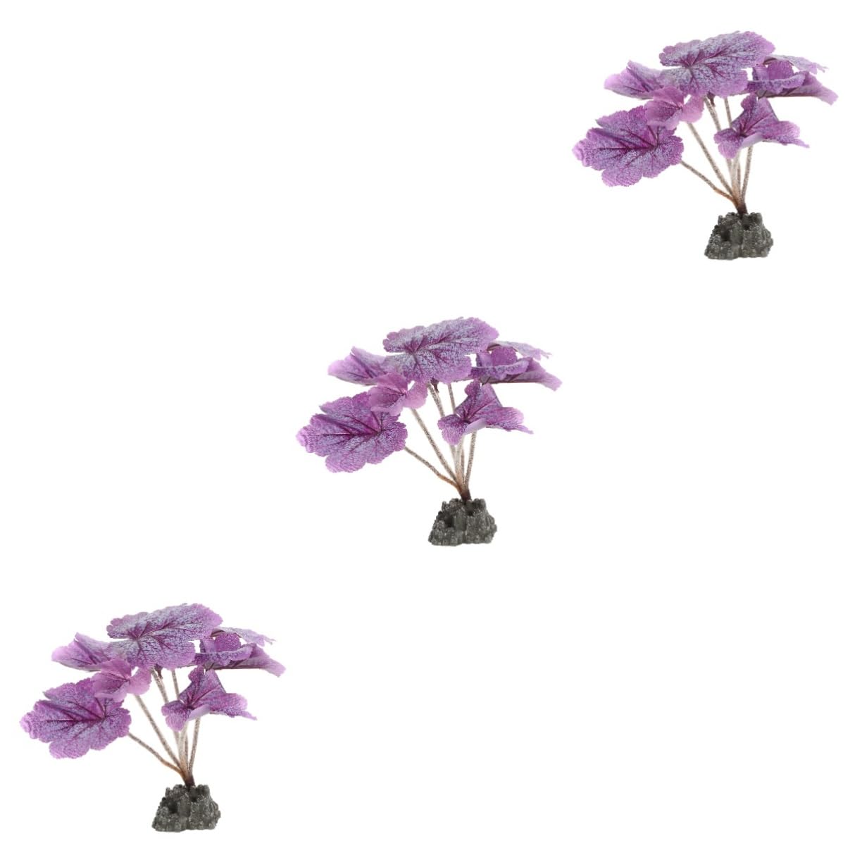 Yardwe 3 Pièces Aquarium Aménagement Paysager Plantes d'eau Aquarium Eau Fausse Plante Ornements D'Aquarium Fausse Planta Décoration D'Aquarium en Plastique Plantes d'eau