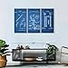 ElephantStock Dental Clinic Tools Blueprint Wall Art, 3-Piece Ready-to-Hang Patents Wall Art and Industrial Decor, Industrial Wall Decor and Professions Patent Prints Wall Art for Men - 45