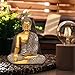 Buddha Statue for Home Decor Gold 10.4”-Buddha Statues for Zen Decor - Spiritual Décor-Buddha Decor for Living Room-Buda – Budda – Indoor Buddha Gift for Relaxation, Meditation or Shrine