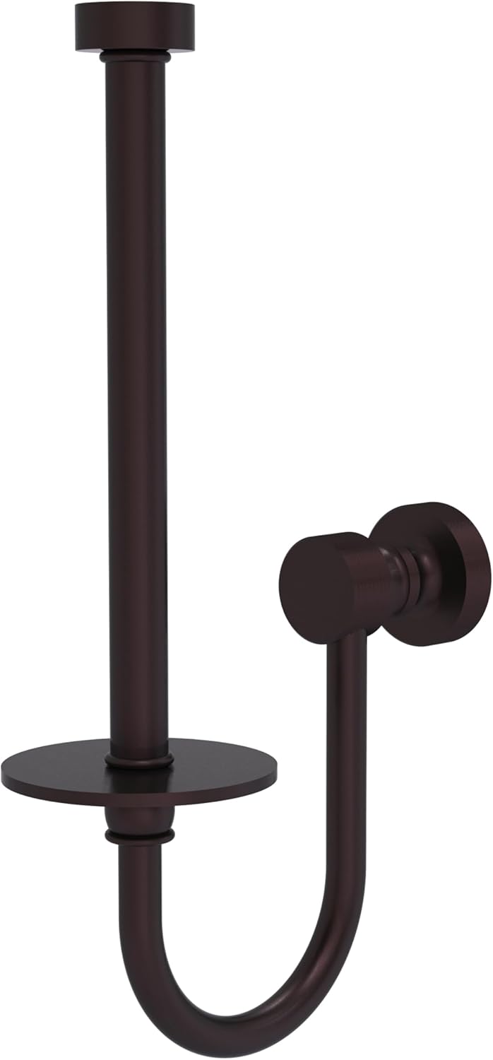 Allied Brass FT-24U-ABZ Foxtrot Collection Upright Tissue Toilet Paper Holder, Antique Bronze