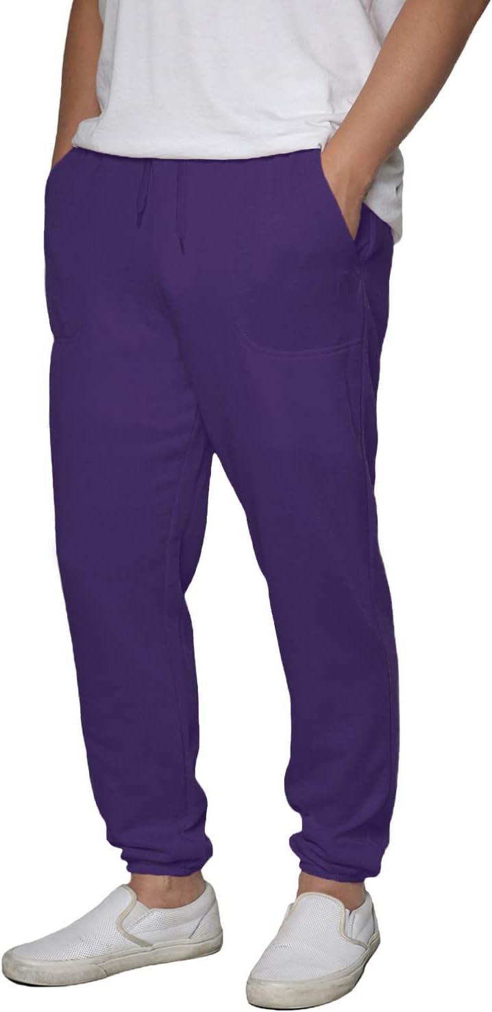 URBANJMen's Casual Lightweight Fleece Jogger Sweatpants Lounge Pants