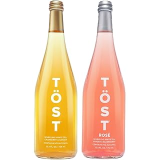TÖST+ TÖST Rosé All-Natural Non-Alcoholic Sparkling Beverage, 750 ML - 6 Pack