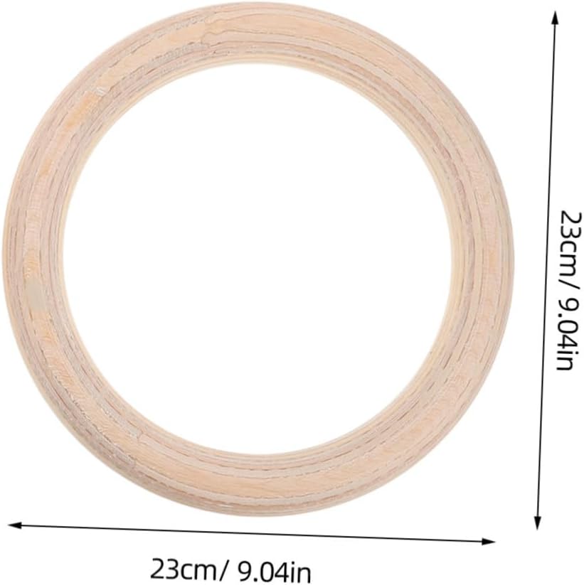 BESTonZON Wooden Gymnastic Rings with Adjustable Straps for Home Fitness Durable Bodyweight Training Equipment for Strength and Flexibility Enhancement for Indoor Workouts