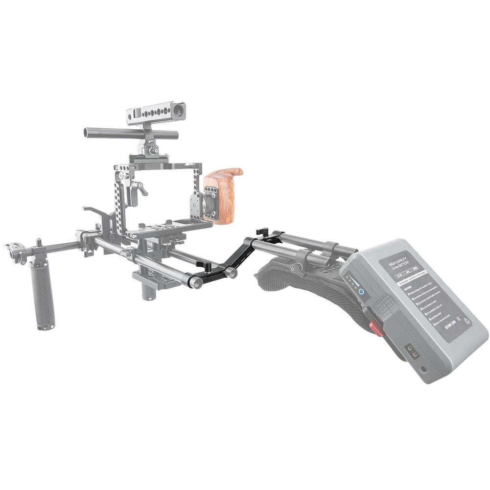 NICEYRIG DSLR Spalla Rig15mm Rail Clamp Z-shape Railblock per sistema di supporto asta 15mm