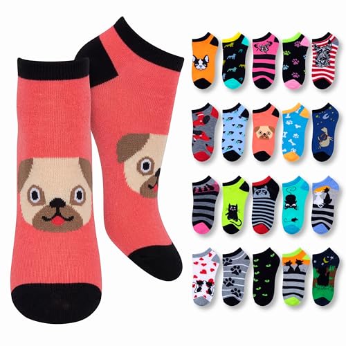 Image of Tipi Toe Women's 20 Pack Colorful Low Cut Socks - Lightweight, Breathable Design for All-Day Comfort Sizes 9-11 /10-13