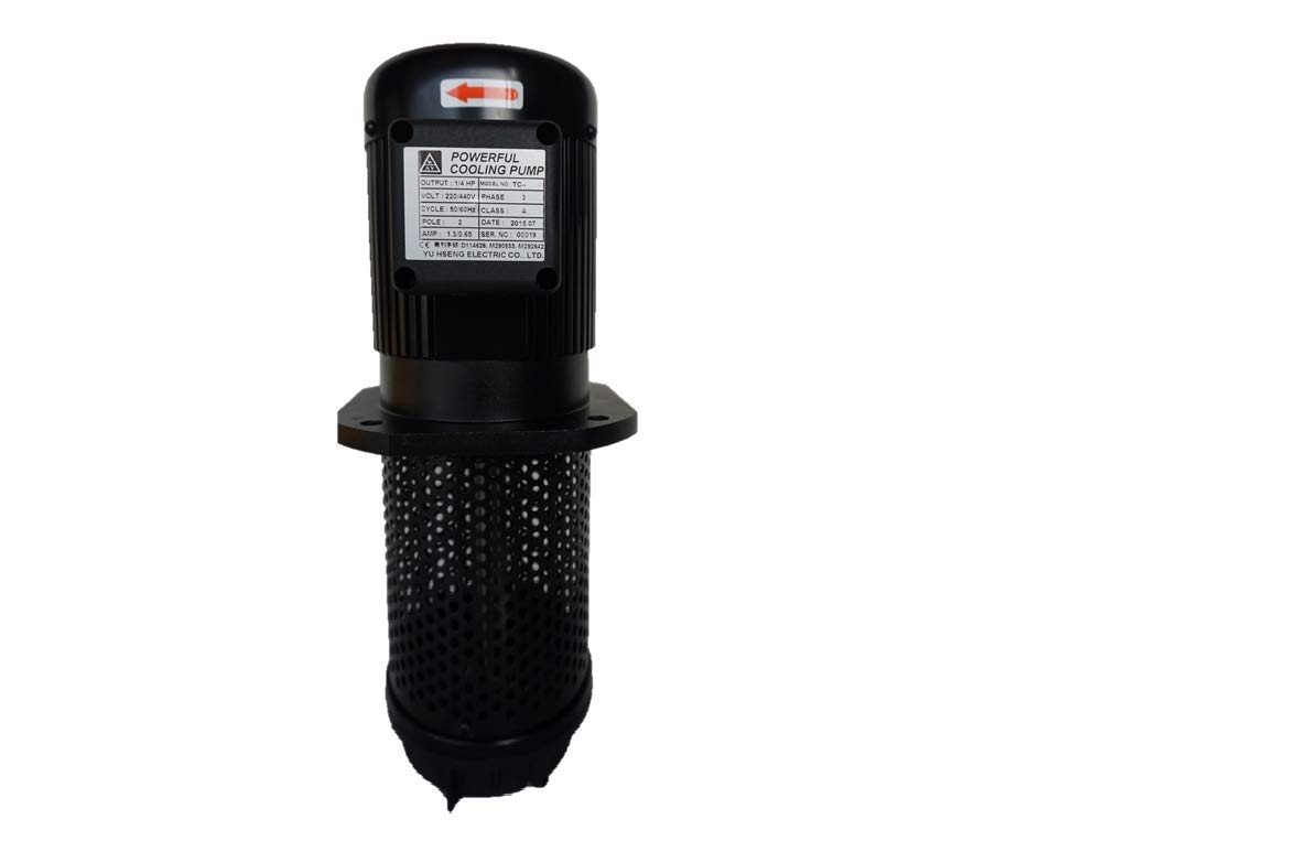 1/4 HP Lathe BandSaw Machine Tool Circulation Coolant Pump, Immersion Length 200mm (8"), NPT 3/4" Thread, Three 3 Phase 220/440V