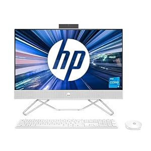 HP All-in-One PC 12th Gen Intel Core i5-1235U 27-inch(68.6 cm) FHD Anti-Glare Desktop (8GB RAM/1TB HDD+256GB/Win 11/Wireless Keyboard and Mouse Combo/MSO/IR Privacy Camera/Starry White) 27-cb1456in