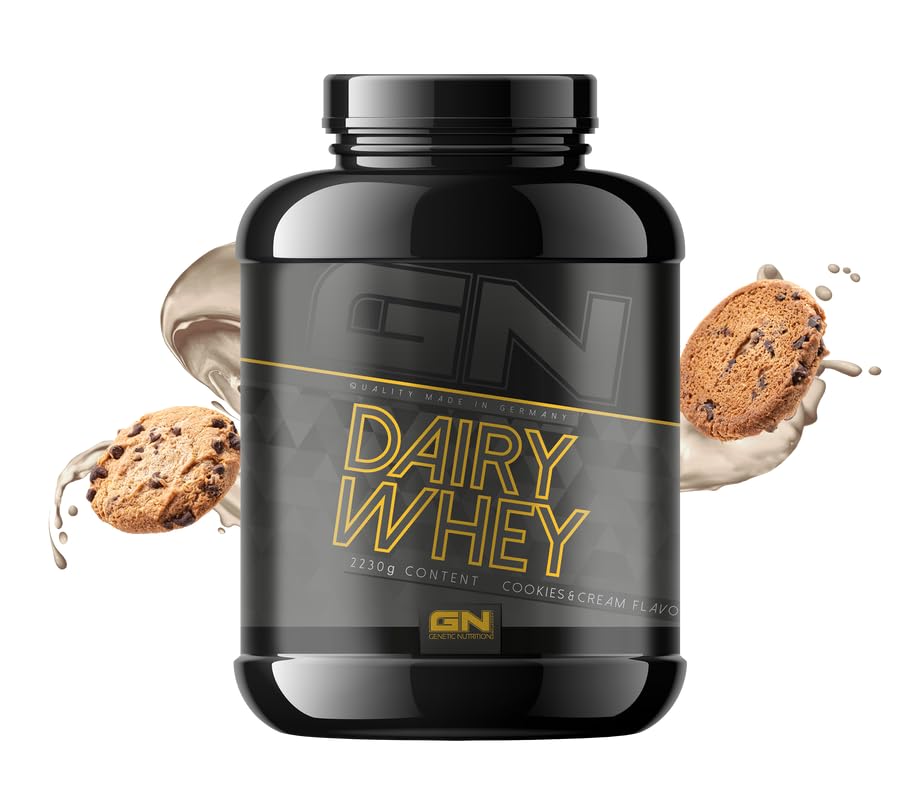 GN Laboratories Polvo de proteína 100% Dairy Whey 2230 g (Cookies and Cream) – Polvo de proteína para el desarrollo muscular – Polvo de proteína para batido de proteínas