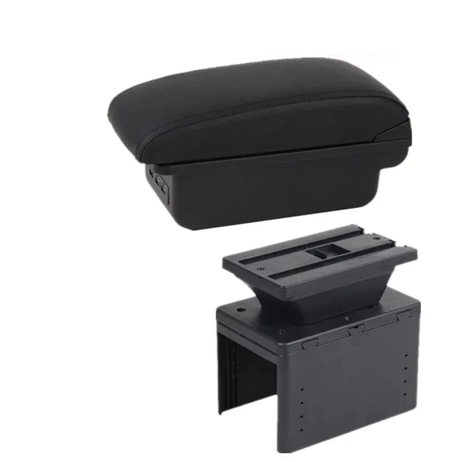 NMJLQW Storage Rack Car Interior Accessories Center Console Storage Box Multifunctional Armrest Storage Box For I20 2021 2022 2023(B1 black line)