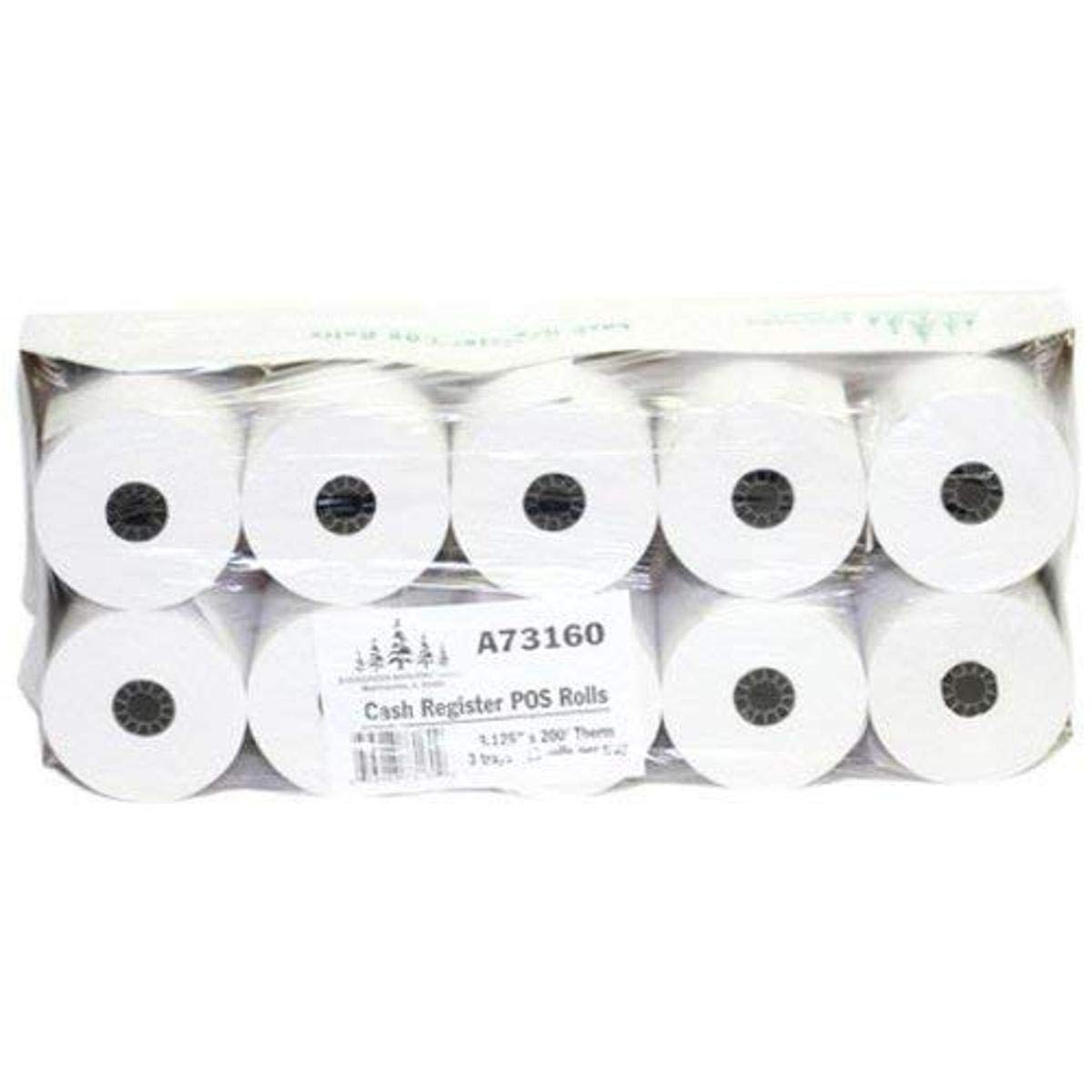 Evergreen A73160 Paper POS Roll Restaurant Pack, Thermal, 200' Length x 3-1/8" Width (Case of 30 Rolls)