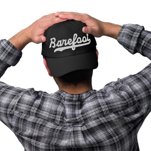 Gorra de béisbol Barefoot ajustable unisex negra miniatura 4