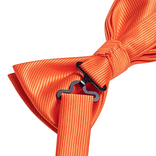 Image of Hi-Tie Bow Ties for Men Pre-Tied Pocket Square with Cufflinks Mens Bowtie Sets for Wedding Formal Party