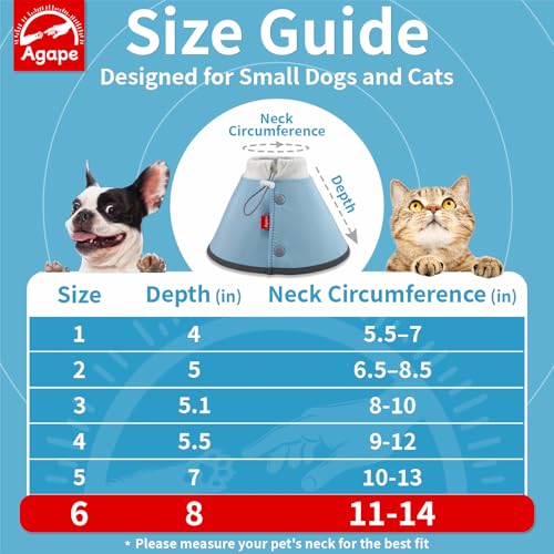 Image of Agape Soft Dog Cone for Small Dogs & Cats, Recovery Collar to Stop Licking | Comfy E-Collar Alternative for Puppies, Adjustable Cloth Cone After Surgery, Protective Neck Cone for Kittens, Washable