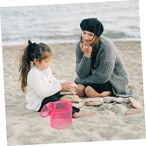 Capacity Boys and Girls Beach Bag Portable Mesh Sand Toy Organizer for Outdoor Fun and Storage for Shells and Beach Play Lightweight and Easy to Clean3