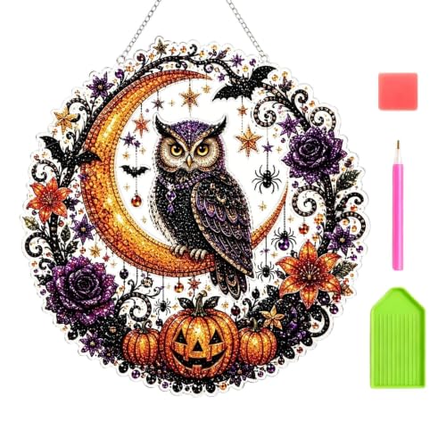 Manualidades con Gemas Kit Suncatcher Halloween Decoración de Hogar
