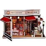 WYD Creative Japanese Kimono Vintage Shop DIY House Kit Dollhouse with LED Lights for Christmas Birthday Gifts
