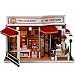WYD Creative Japanese Kimono Vintage Shop DIY House Kit Dollhouse with LED Lights for Christmas Birthday Gifts