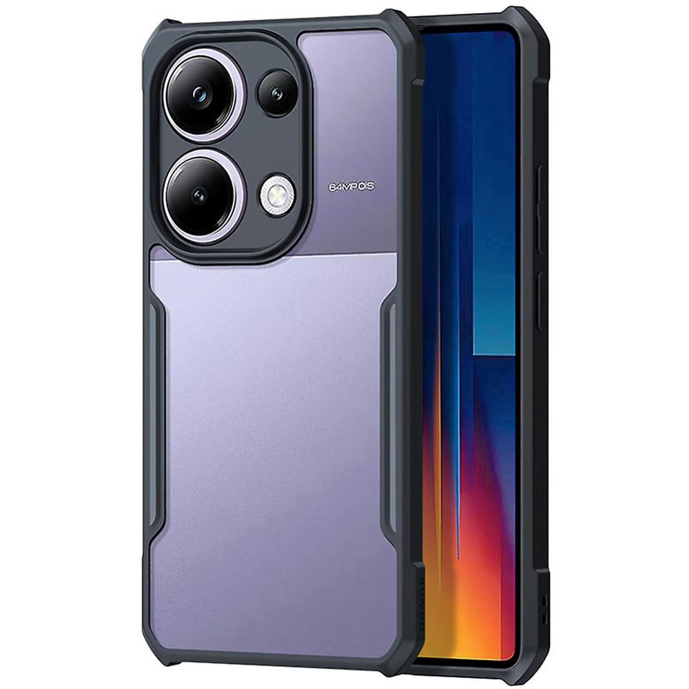 Tumundosmartphone Reinforced Transparent Case with Black Edge for Xiaomi Redmi Note 13 Pro 4G